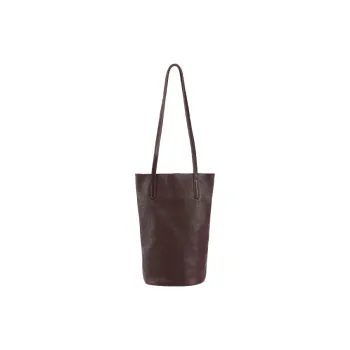 Qiuzhen Top Grain Cow Leather Shoulder Bag Small Size Unisex Coffee/Black/Elephant Gray/Blue