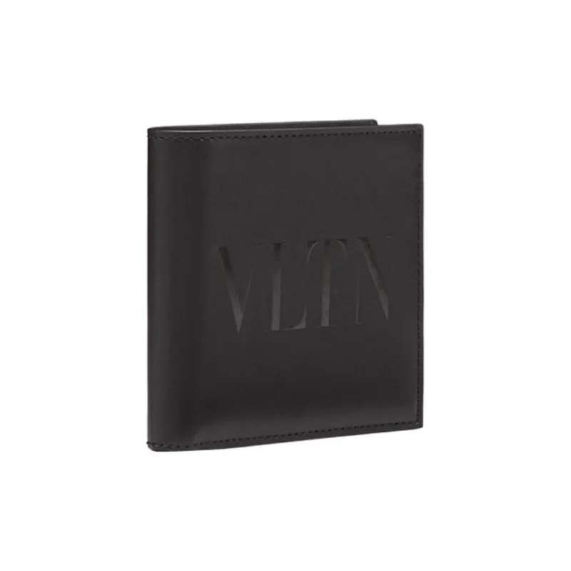 Valentino VLTN Calfskin Wallet Men's Black-1