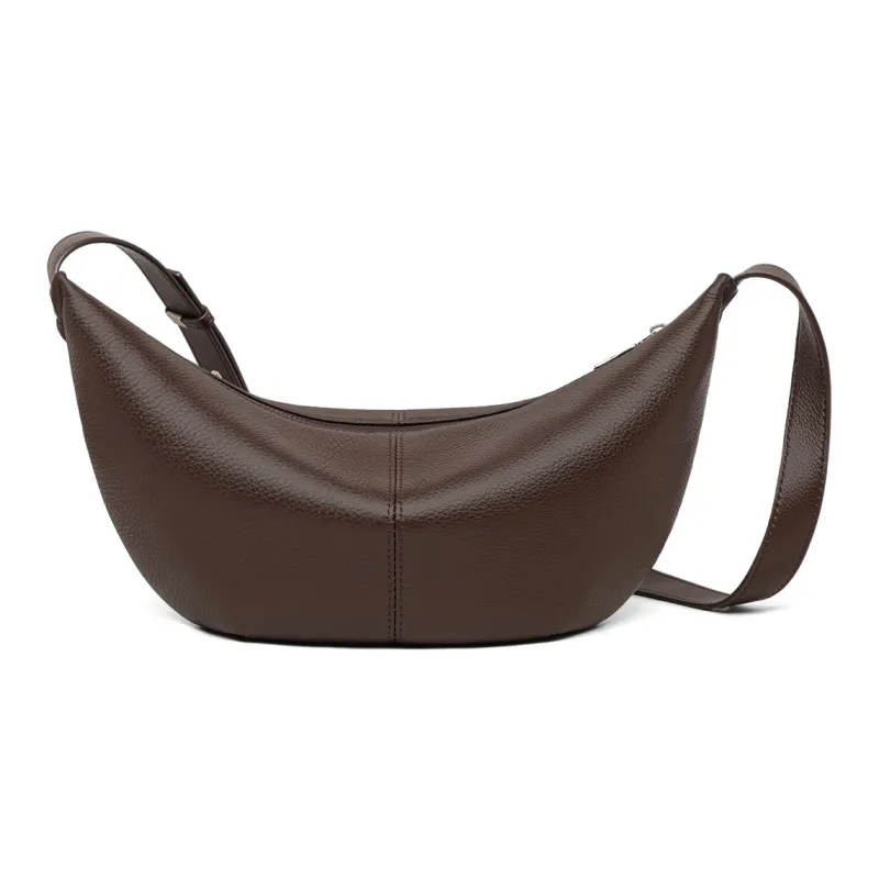 MILLIE'S Cow Leather Armpit Shoulder Dumpling Bag Crossbody Bag Regular Women's Black/Coffee-10