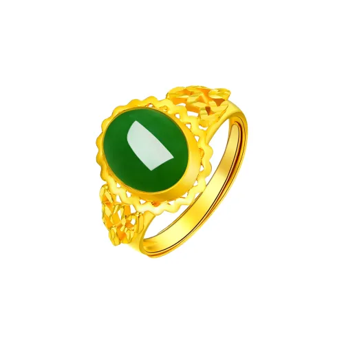 Inker Good Stone Hetian Jade Rings Jasper Women's