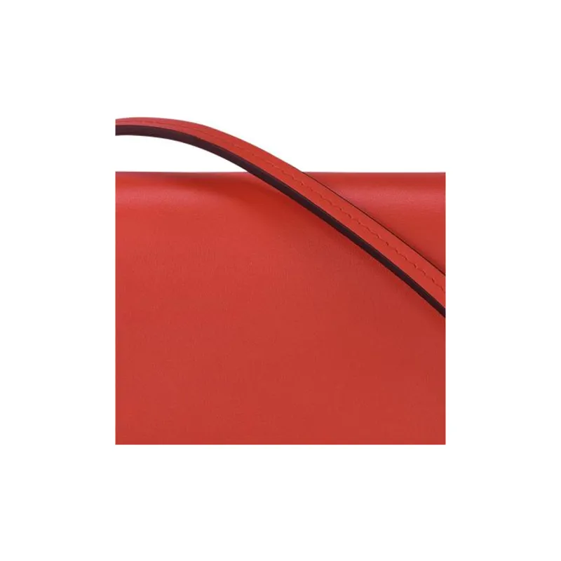 LONGCHAMP BOX-TROT Calfskin Small Square Bag Shoulder Bag Crossbody Bag Coin Purse Women's Orange-4