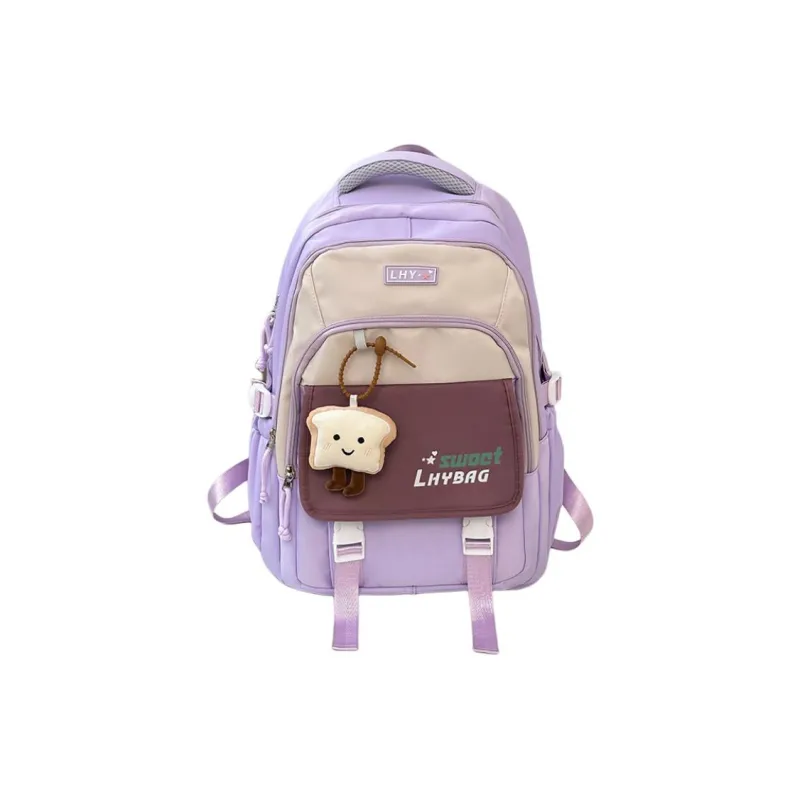 URBAN FOREST Nylon Backpack Women's Black/Burgundy/Purple/Khaki/Light Blue/Dark Blue-4