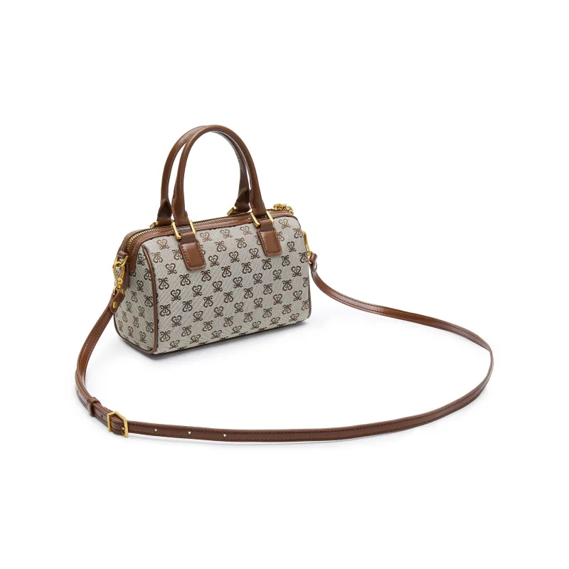 Staccato Cow Leather Handbag Trumpets Women's Vintage Coffee-4