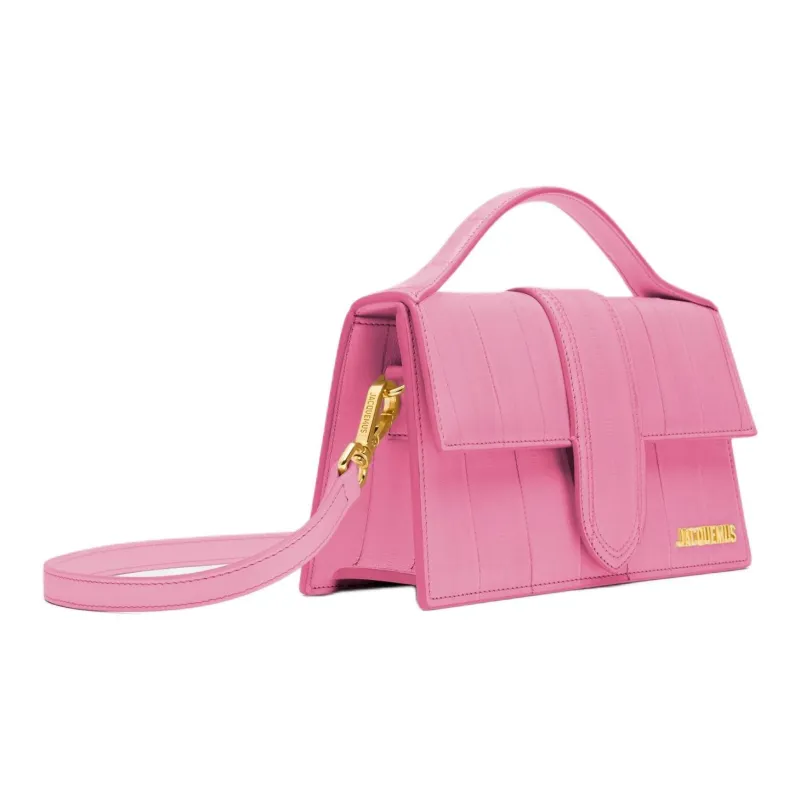 Jacquemus Eel Skin Shoulder Bag, Crossbody Bag, Handbag Large Size Women's Light Pink Red-1