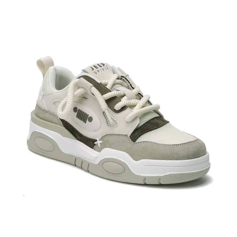 JEEP SPIRIT Skateboard Shoes Men Low Top Dragon Well Green-3