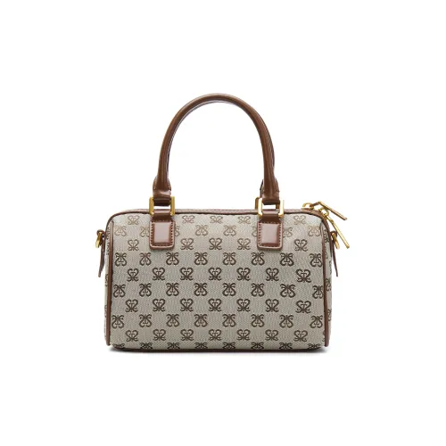 Staccato Cow Leather Handbag Trumpets Women's Vintage Coffee