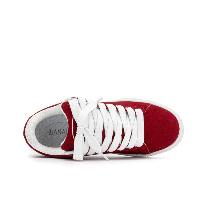 HUANAI Low-Top Skateboard Shoes Unisex Milk White-20