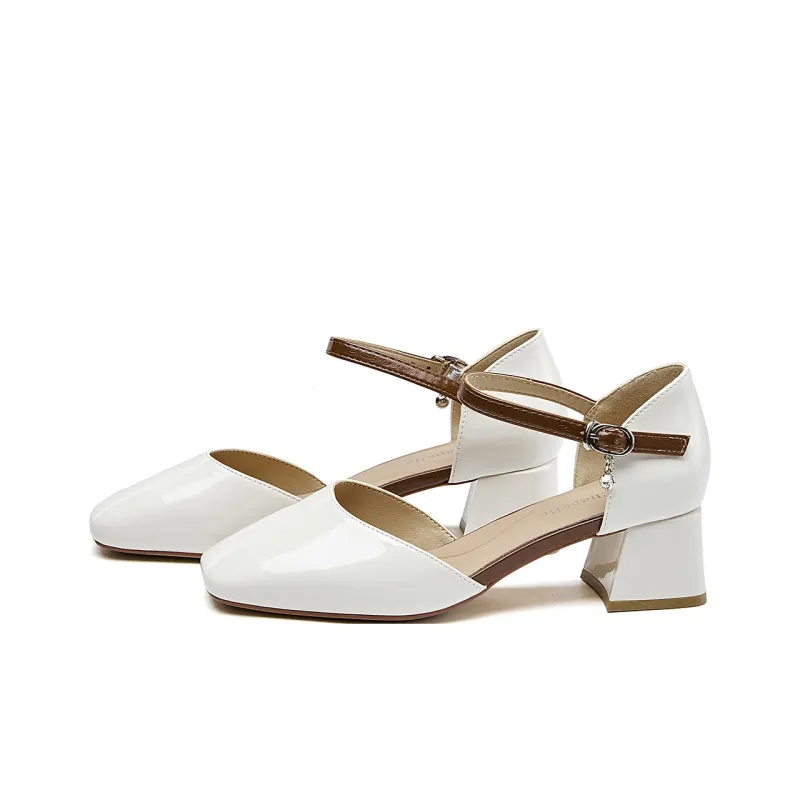 La Chapelle Chunky Heel High Heels 5cm Women's-2
