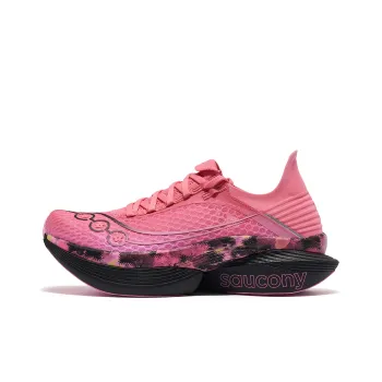 Saucony Endorphin Elite Abrasion Resistant Low Top Running Shoes Unisex Pink