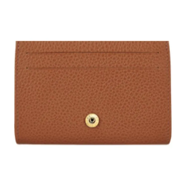 LONGCHAMP Le Foulonné Cow Leather Coin Purse Regular Women's Brown-3