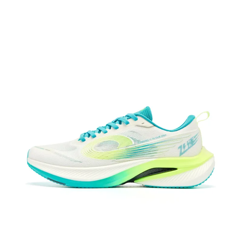 QIAODAN Cushioned Slip-Resistant Abrasion-Resistant Low-Top Casual Running Shoes Men's Orange Green Mismatched-3