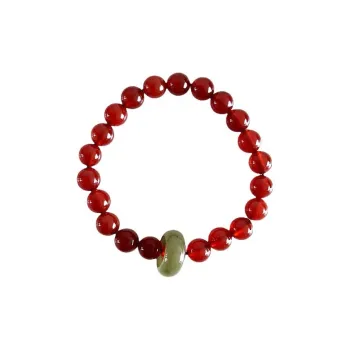 Red All Year Round Agate Bracelets Unisex