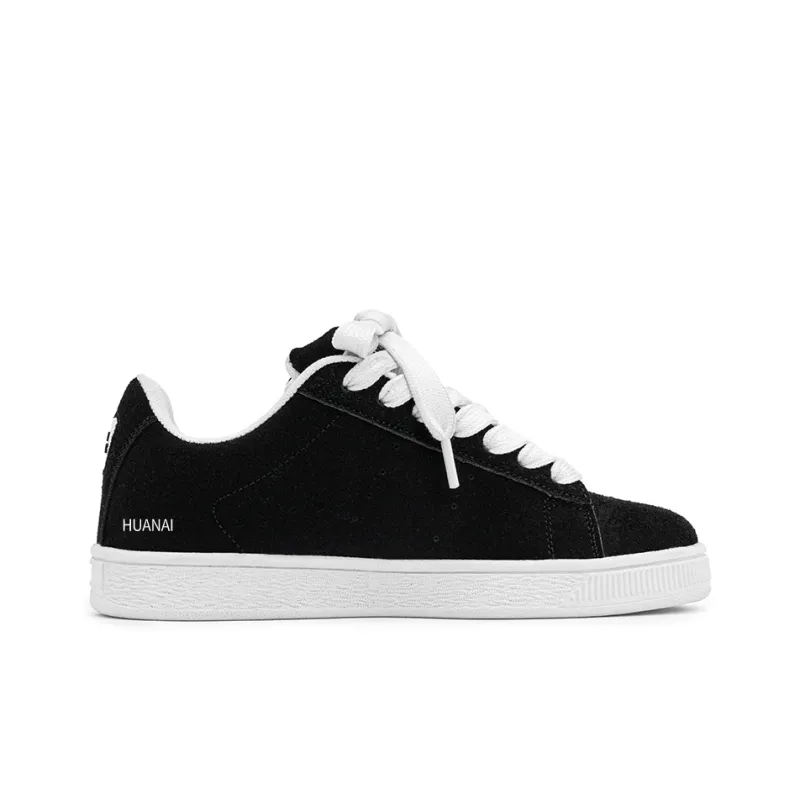 HUANAI Low-Top Skateboard Shoes Unisex Milk White-12
