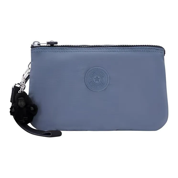 Kipling Polyamide Clutch Small Size Women's Gray Blue Purple/3D Blue Beige Monogram-0