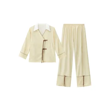 Shanghai Story Pajama Set Women's Light Beige Yellow