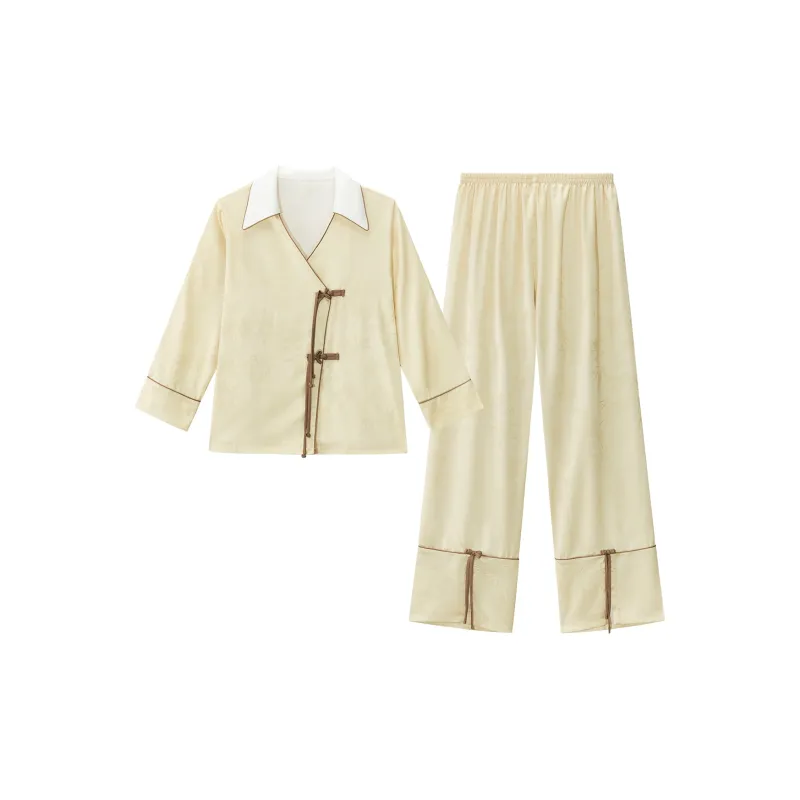 Shanghai Story Pajama Set Women's Light Beige Yellow-0