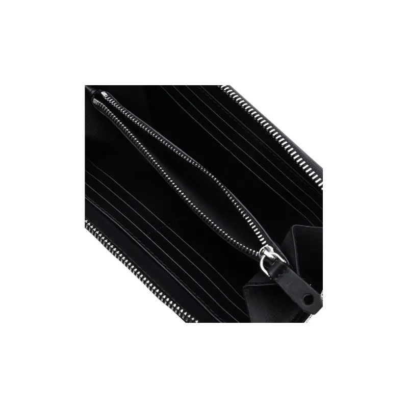 Burberry Cow Leather Clutch Small Size Men's Black-4