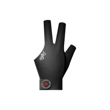 Da Vinci Billiards Three Finger Gloves Unisex Black Red