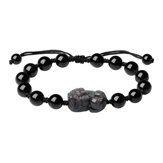 Ancient Jewelry Obsidian Jade Bracelets Unisex-0