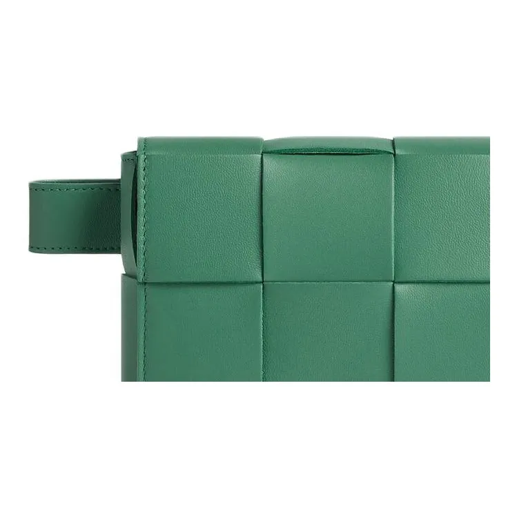Bottega Veneta CASSETTE Lambskin Fanny Pack Women's Green-5