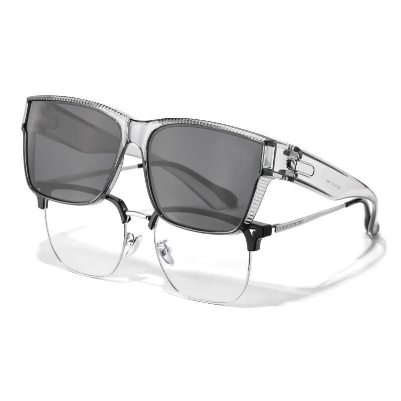 LASHION TR/Memory Plastic Square Sunglasses Men's-2