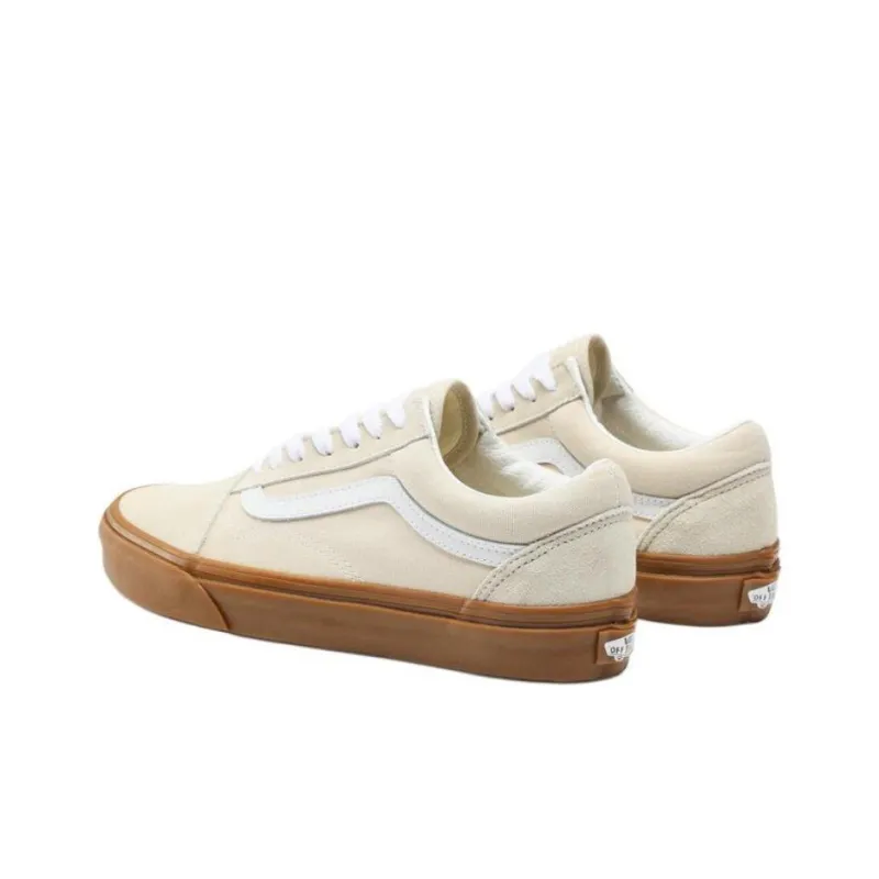 Vans Old Skool Anti Slip Wear Resistant Low Top Skateboard Shoes Unisex Beige-3