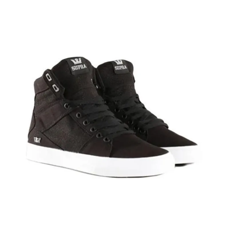 SUPRA Skateboard Shoes Men High-Top Black-1