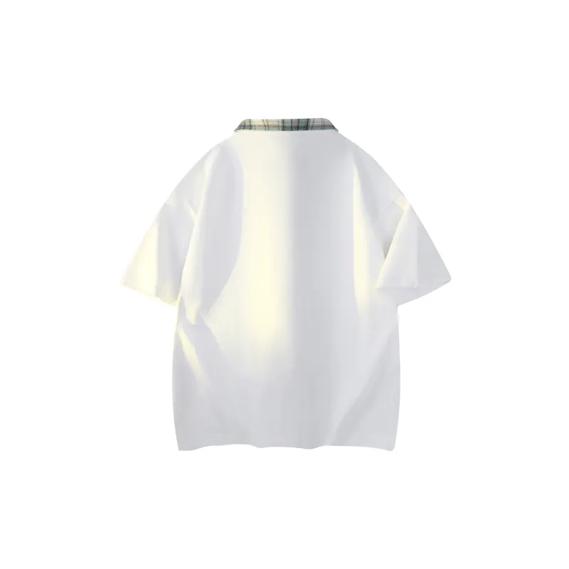 KADAKADA SUITE Polo Shirt Unisex Heather Gray/Red Plaid-11