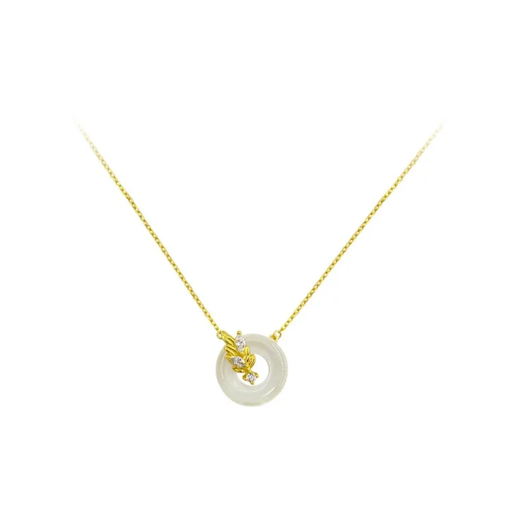 Ancient Jewelry Chalcedony Jade Necklaces Women's-3
