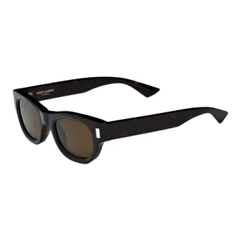 SAINT LAURENT Acetate Square Sunglasses Women's Black