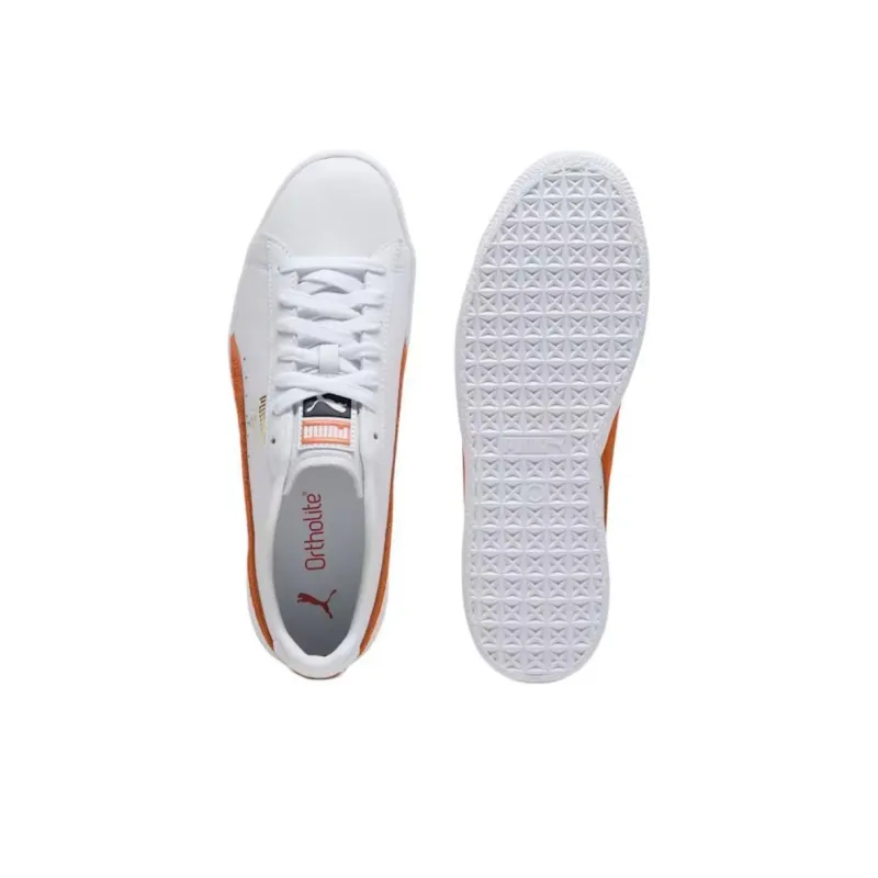 PUMA Clyde Base Anti Slip Wear Resistant Low Top Skateboard Shoes Men's White-2