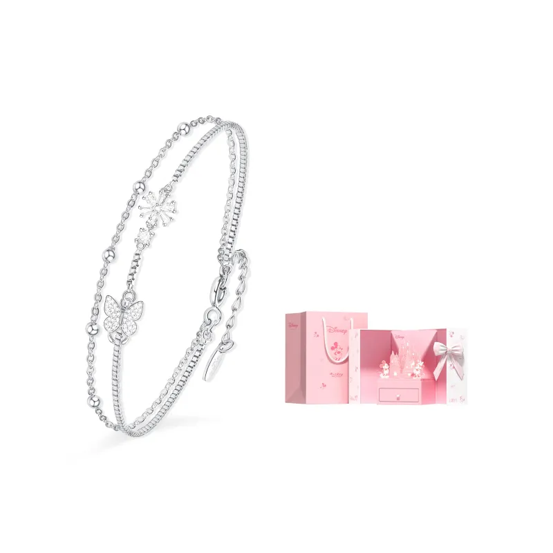 Disney Princess S925 Silver Bracelet Good Looking Box Women's-5