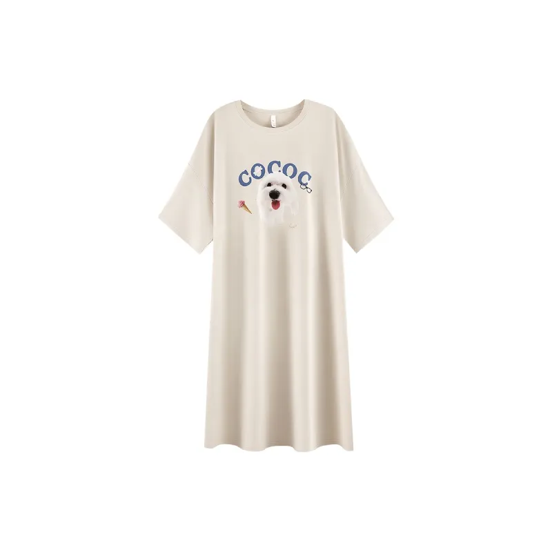 PBENO PD Nightgown Women's Beige Yellow-0