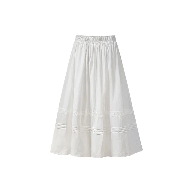 Cypress House Casual Long Skirt Women's White-3
