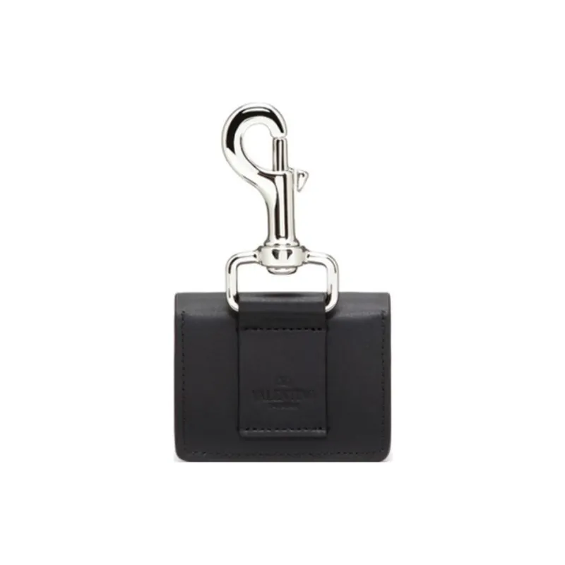 Valentino Cow Leather Earphone Case Men's Black-1