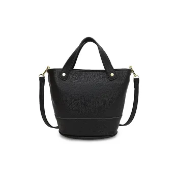 Yalu Top Grain Cow Leather Bucket Bag, One Shoulder Handbag Regular Women's Multicolor
