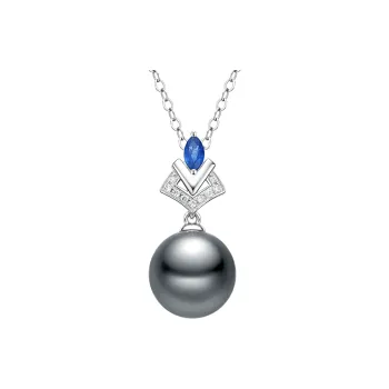 ME LUXE Pearl Sapphire Pendant, Exquisite And Elegant Women's