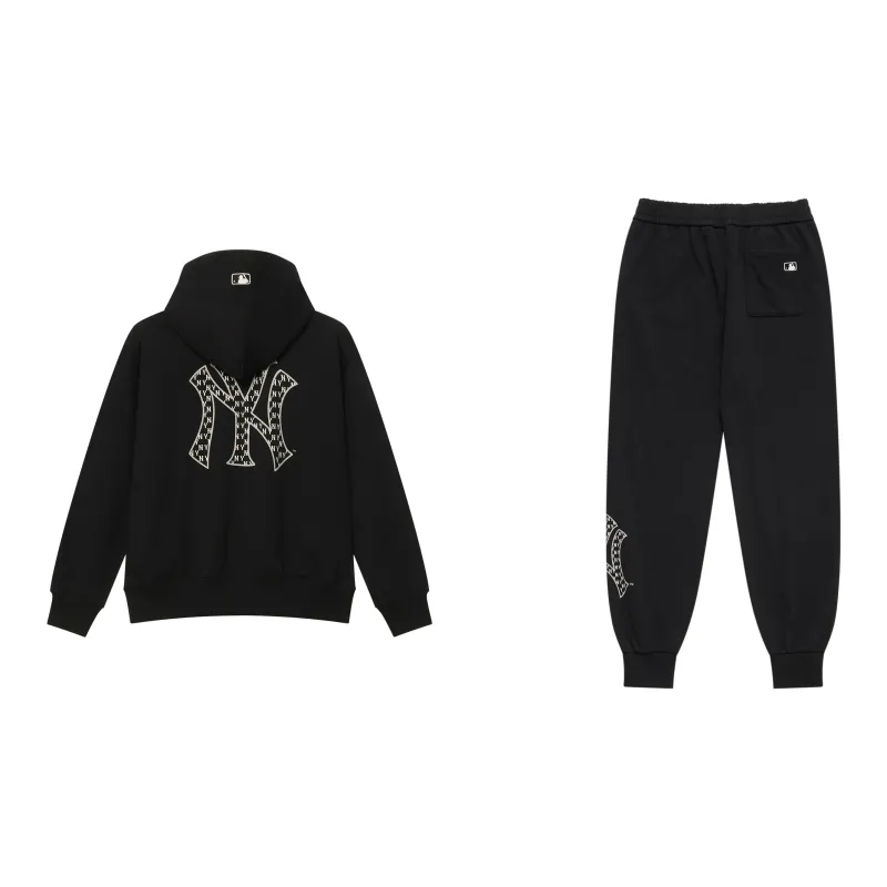 MLB MONOGRAM Collection New York Yankees SS25 Sweatshirt Set Unisex Black-1
