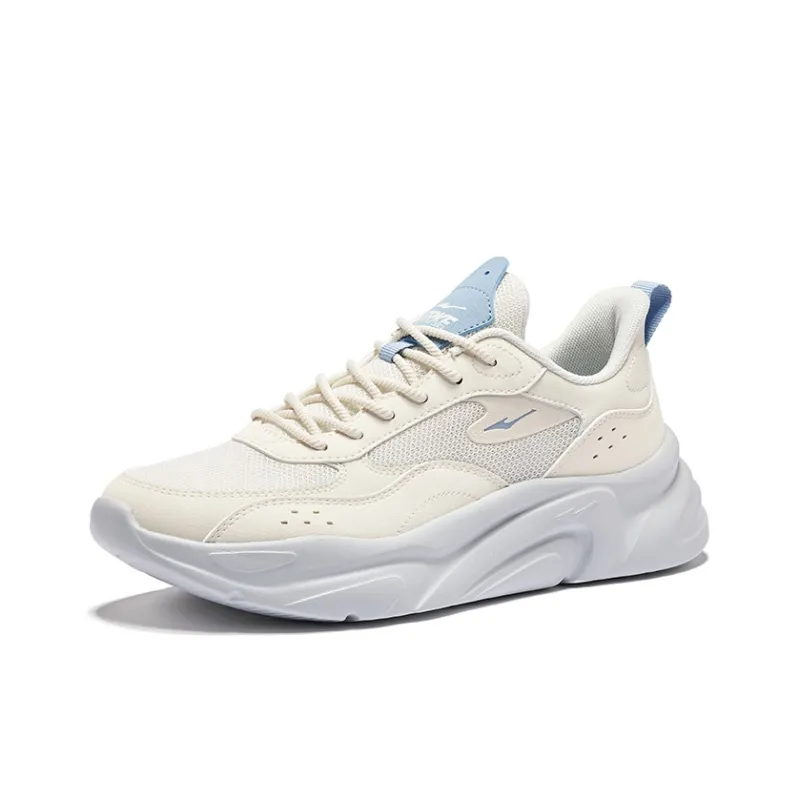 Erke Durable Breathable Low-Top Casual Shoes Men's Unbleached Original Color Powder Blue-2