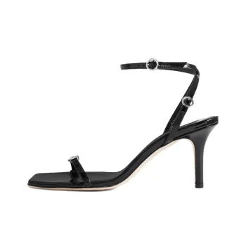 Aeyde Hallie One Strap Sandals 7.5cm Women's Black