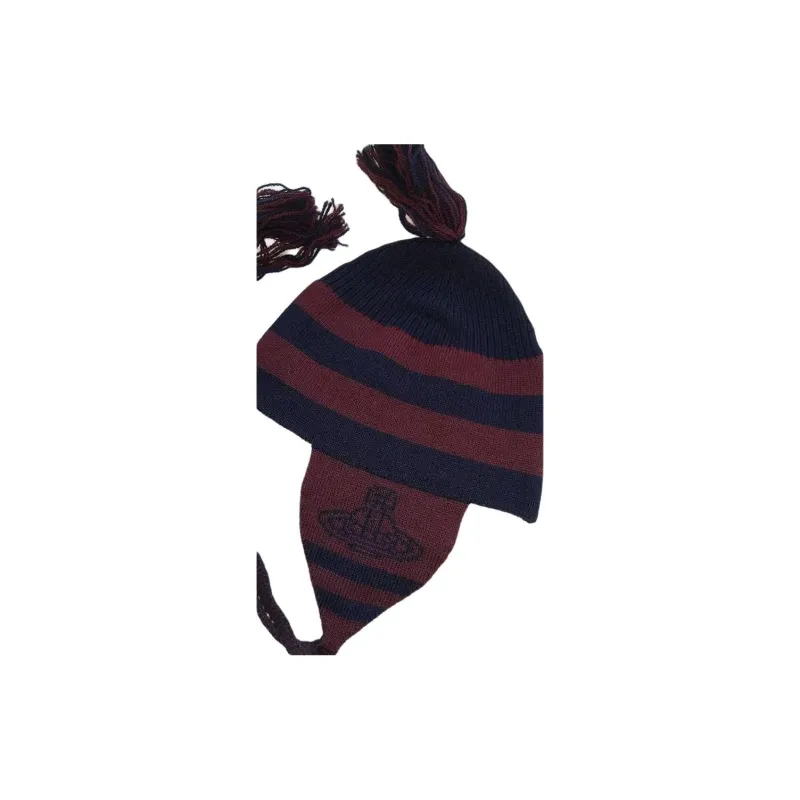 Vivienne Westwood Women's Black And Cream Wool Beanies Women's Red-3