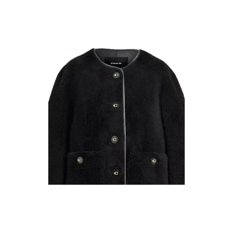 COACH Jackets & Coats Women's Black-3