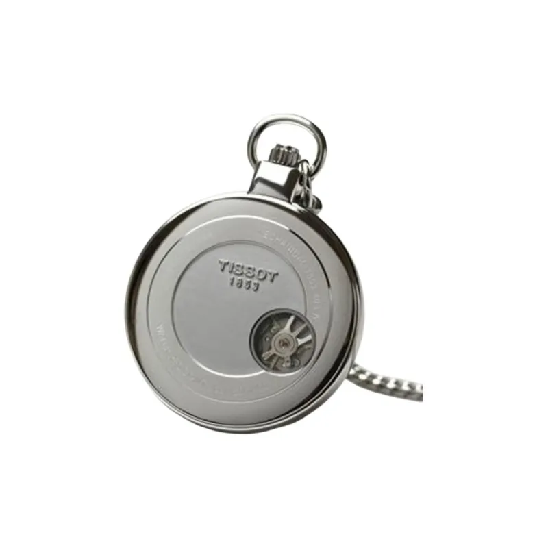 TISSOT Mechanical Movement Manual Mechanical Movement Stainless Steel Case Pocket Watch 49mm Unisex White-3