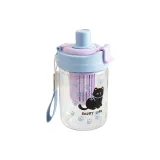Cute Little Cat 600ml (with Handle+Tea Compartment+Straw)