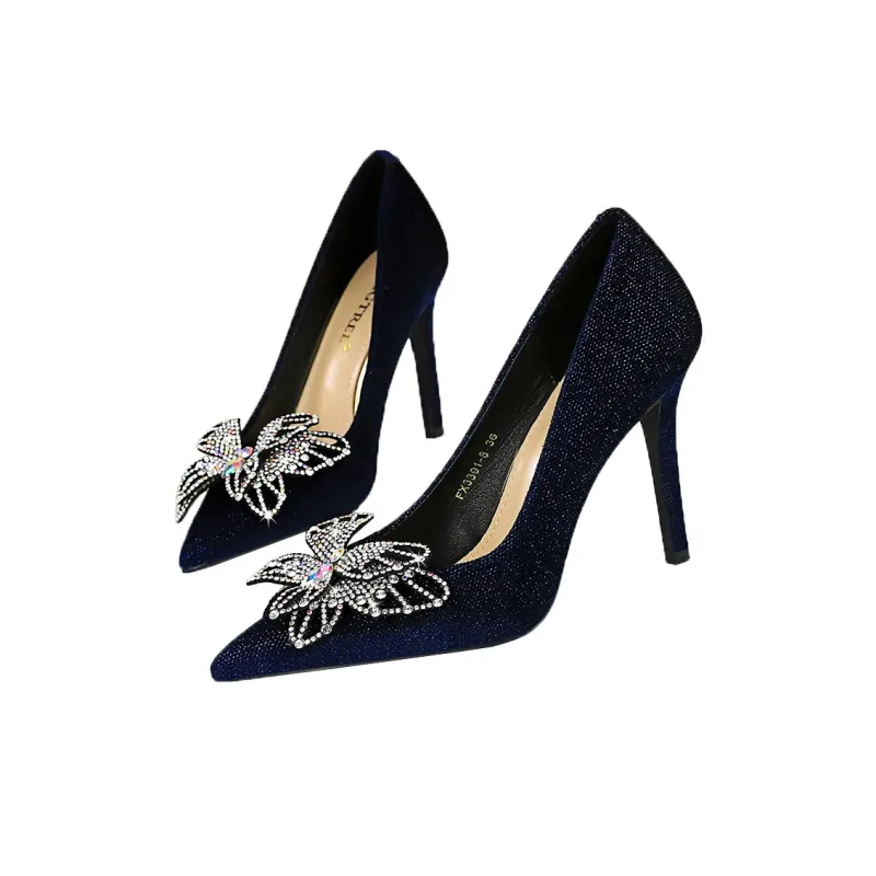 QITUMAUL Slim Heel High Heels Women's-8