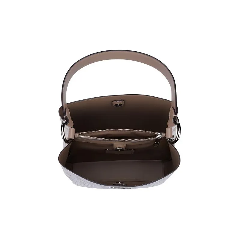 COACH Town Pebbled Leather Crossbody Bucket Bag, One Shoulder Bag Medium Size Women's Pink-4