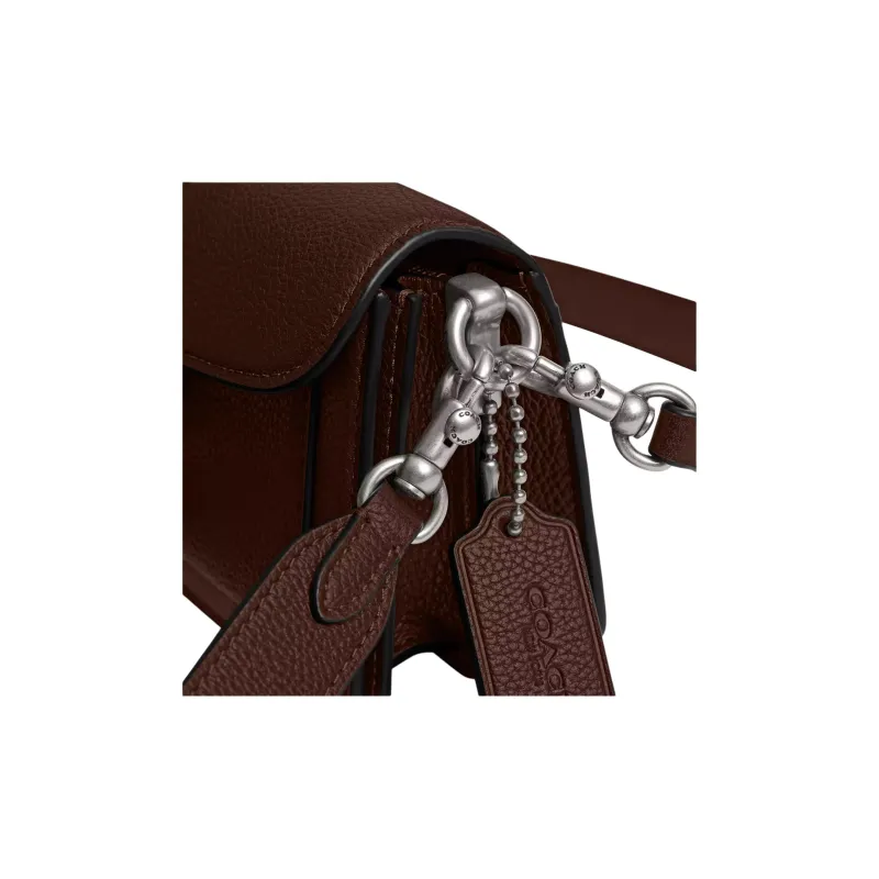 COACH Tabby Leather Crossbody Bag, Shoulder Bag Trumpets Women's Maple-3