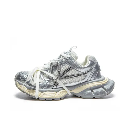 GOSO Low Top Chunky Sneakers Unisex Silver Gray