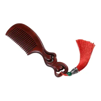 Finger Carpenter Red Rosewood Wooden Comb Women's