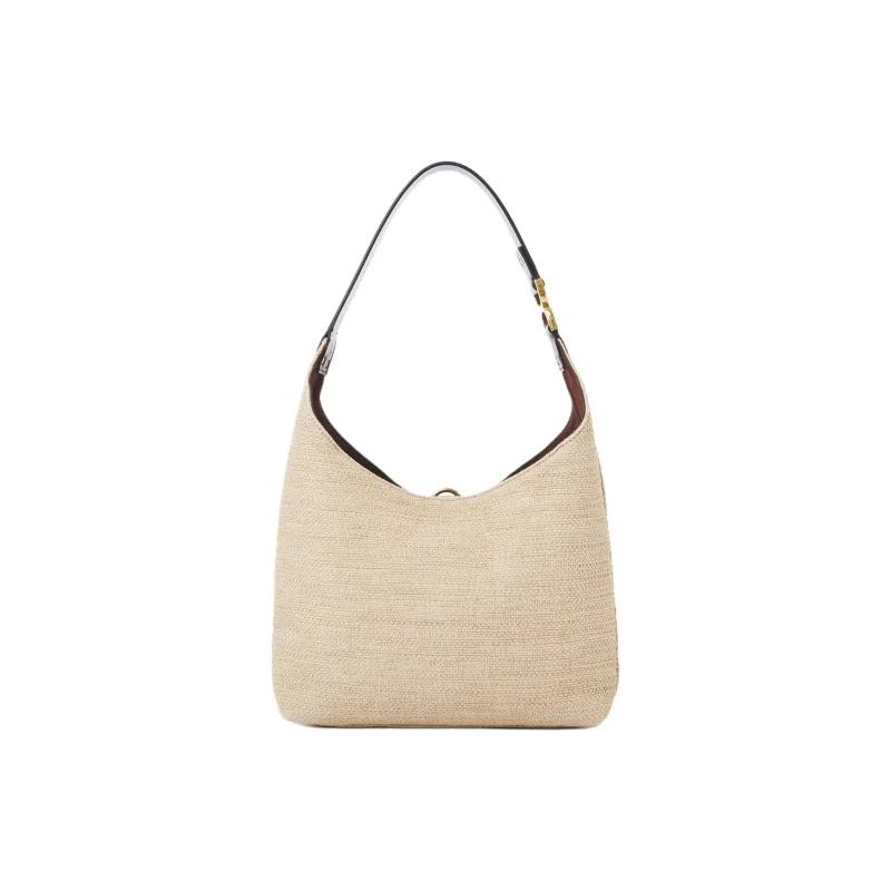 Chloe Marcie Cotton With Polyamide Handbag, Shoulder Bag Trumpets Women's Beige & Dark Brown-2